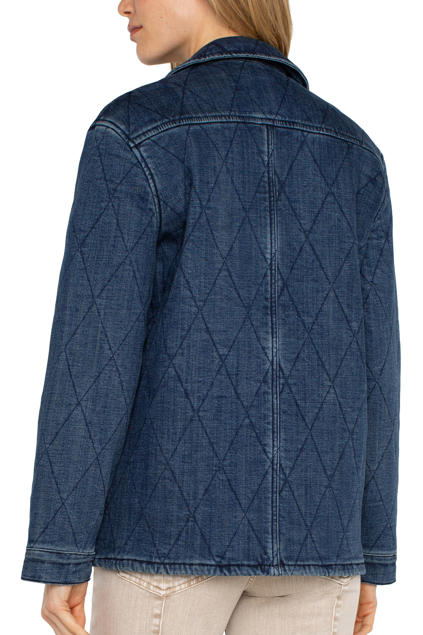 Notch Collar Quilted Coat