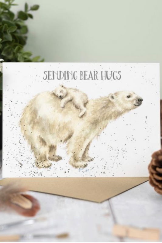 Bear Hug Polar Bear Greeting Card