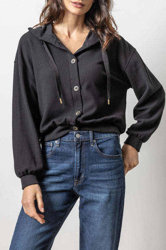 Button Front Hoodie