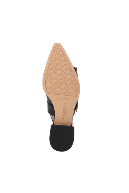 Villa Black Leather Slingback