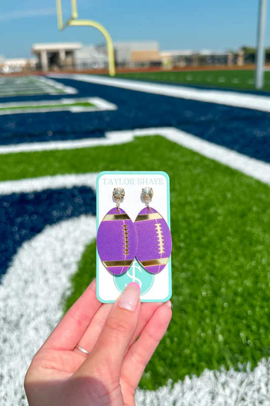 Acrylic Football Earrings