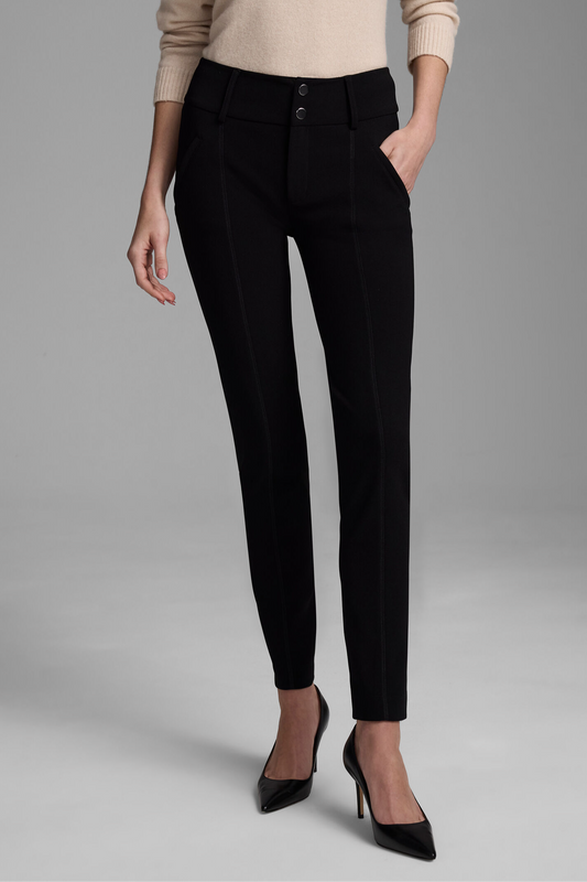 28" Knit Scuba Slim Pant - Caviar