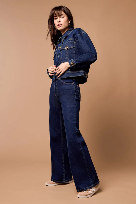 Brooke High Rise Palazzo Jean - Dk. Denim