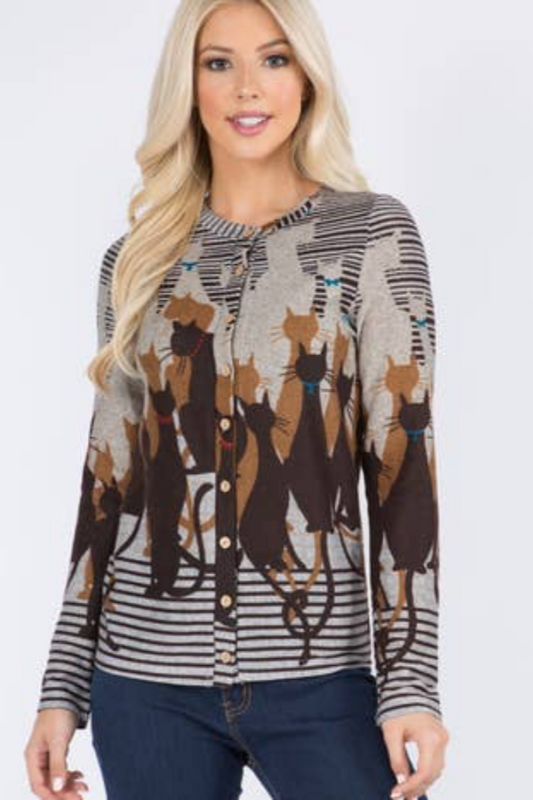 Cardigan Cat Sweater
