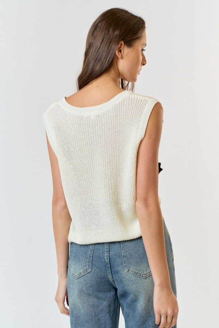 Bow Detail Sweater Vest