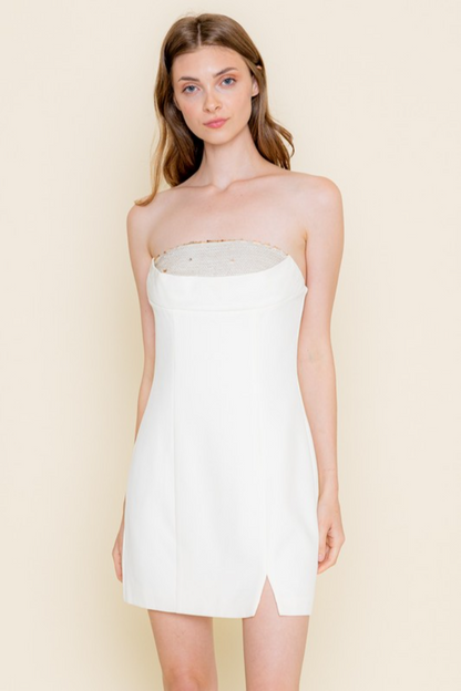 Strapless Sequin Top Dress