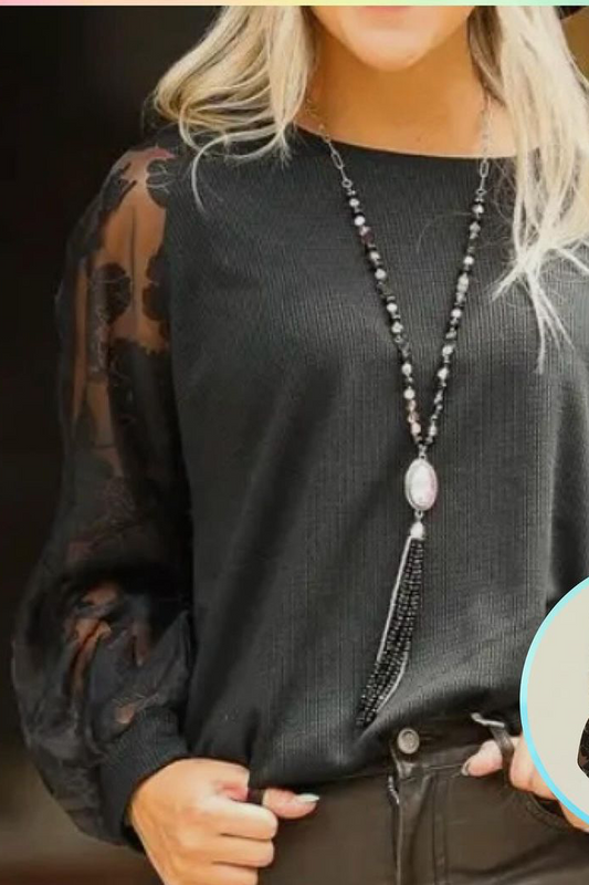 Organza Sleeve Top
