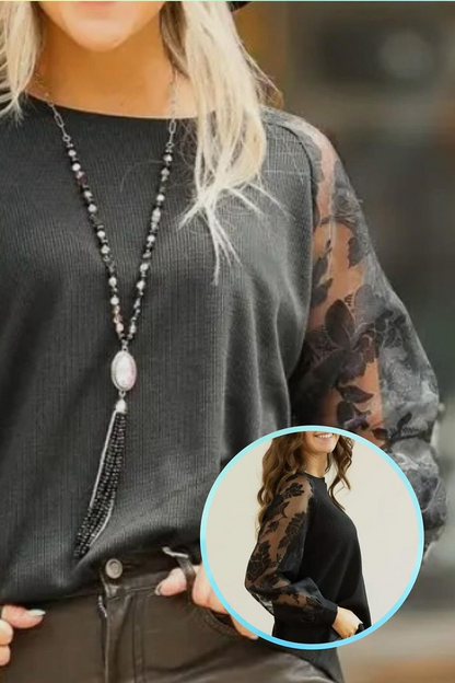 Organza Sleeve Top