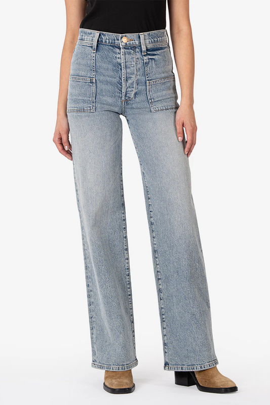 Sienna High Rise Wide Leg- Must w/ Medium Base Wash