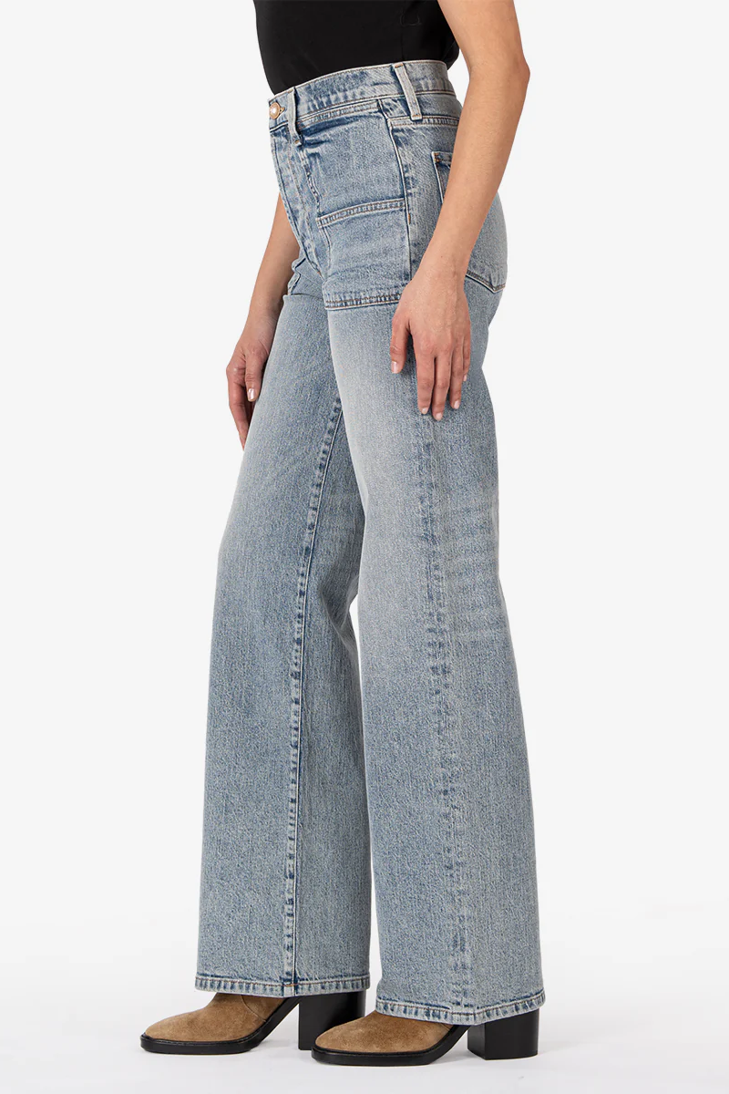 Sienna High Rise Wide Leg- Must w/ Medium Base Wash