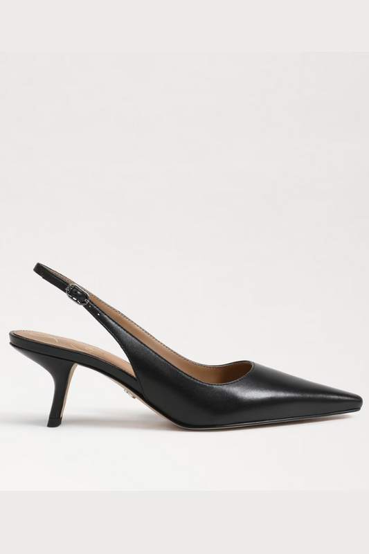 Bianka Slingback Pump - Black Leather
