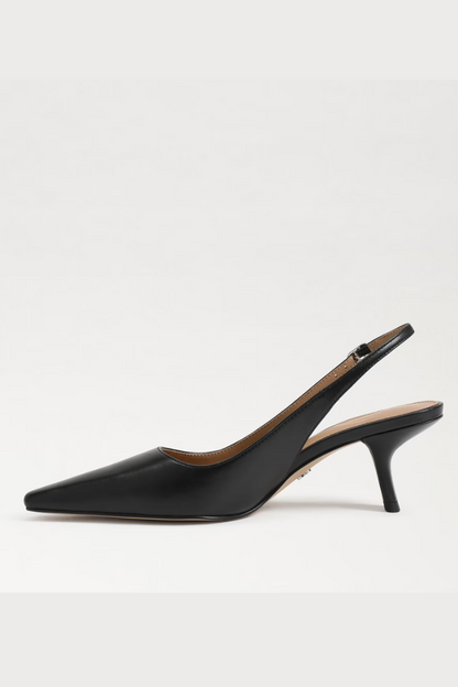 Bianka Slingback Pump - Black Leather