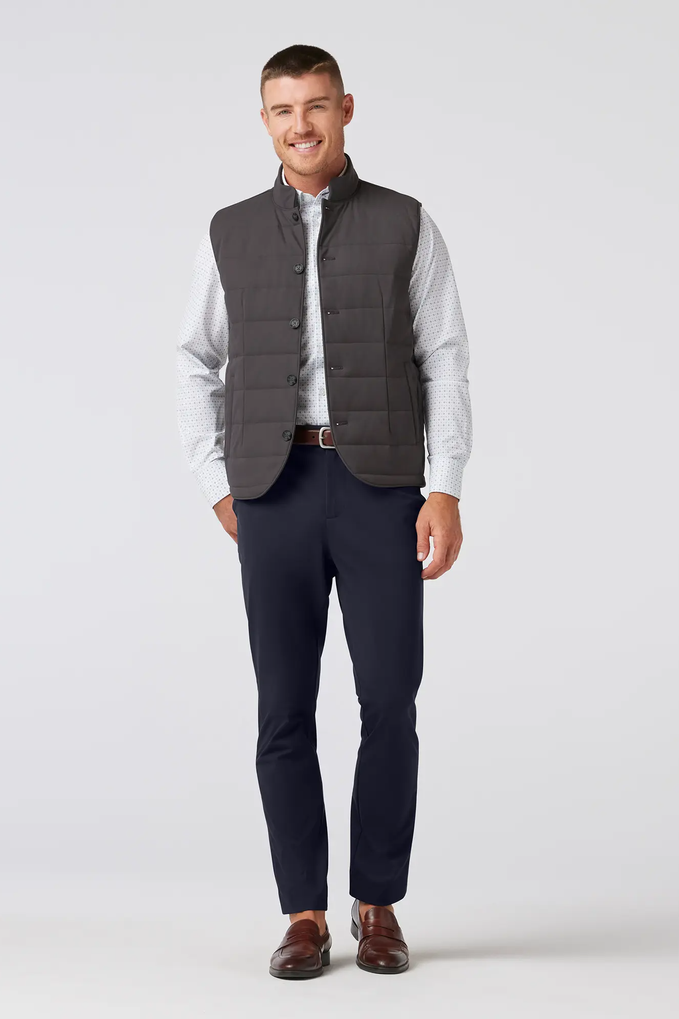 Aspen Vest - Pewter Solid