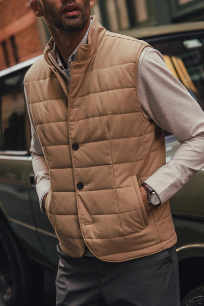 Aspen Vest - Beige Solid