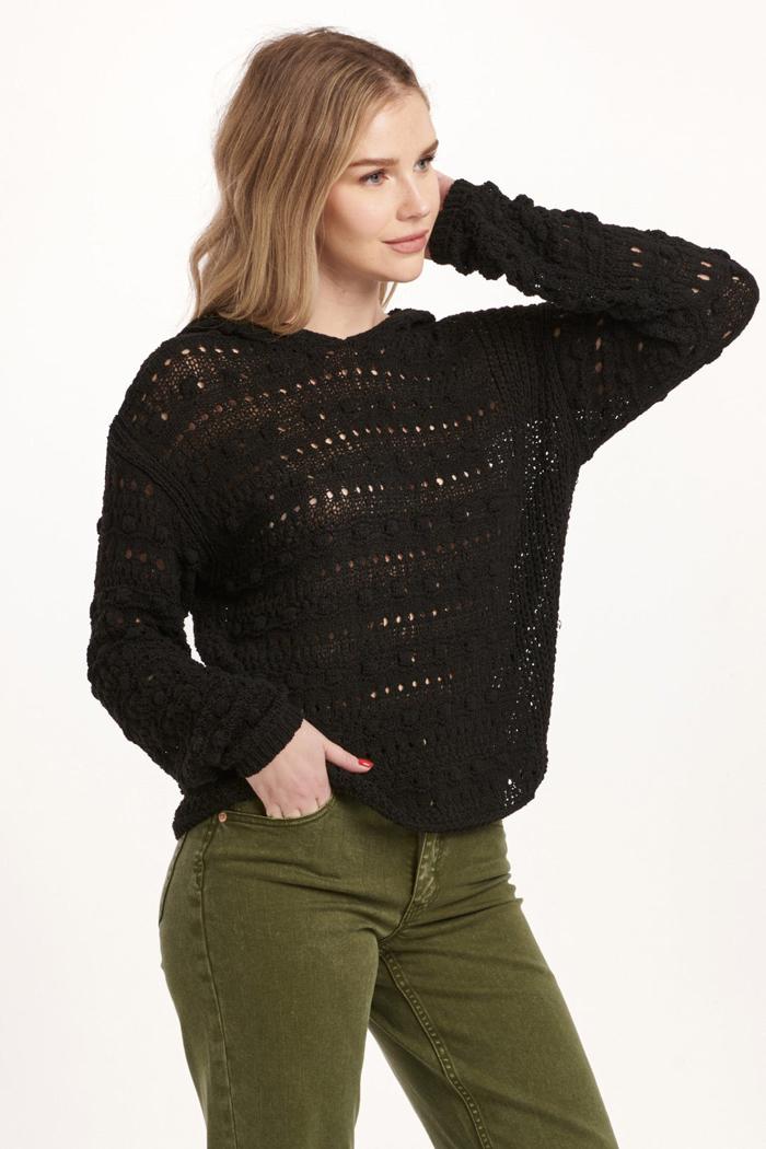Olsen Pointelle Hoodie
