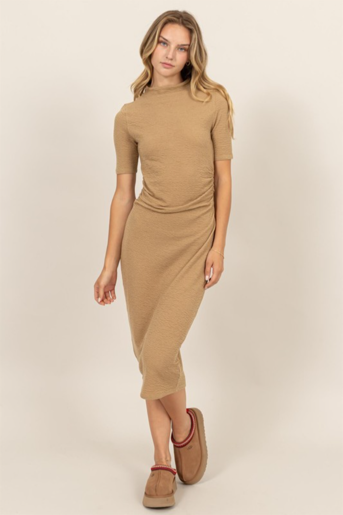 Textured Midi Dress