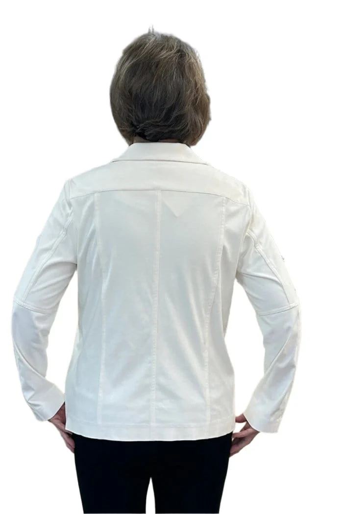 Winter White Faux Suede Jacket