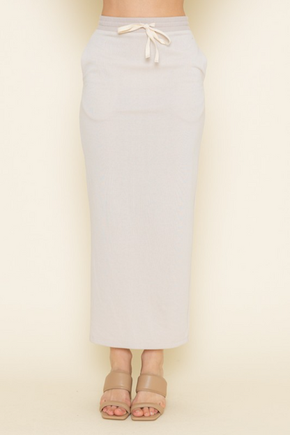 Tie Waist Maxi Skirt