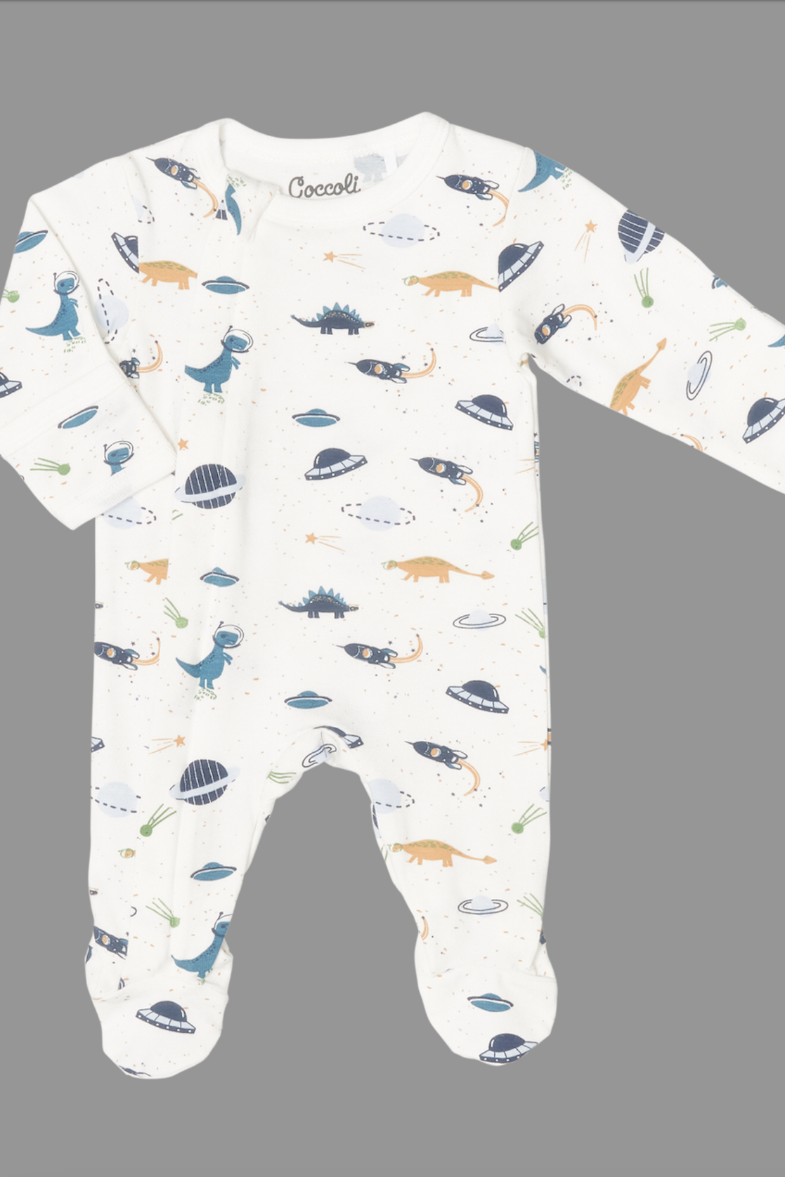 Space Dino Zipper Footies