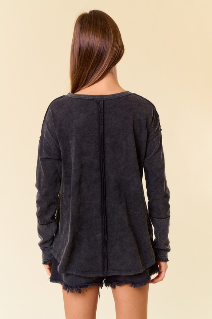 Vintage Washed VNeck Top