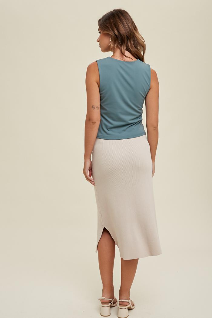 Nylon-Spandex Relaxed Crop Top