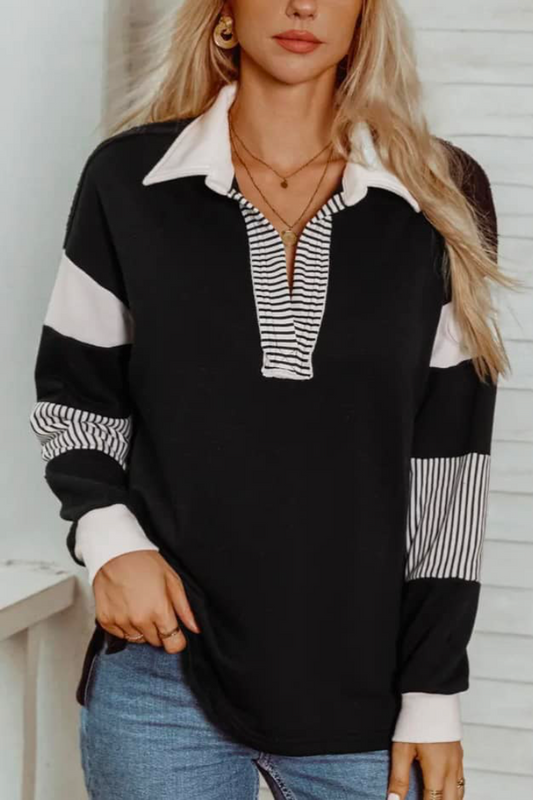 Striped Collar Shirt