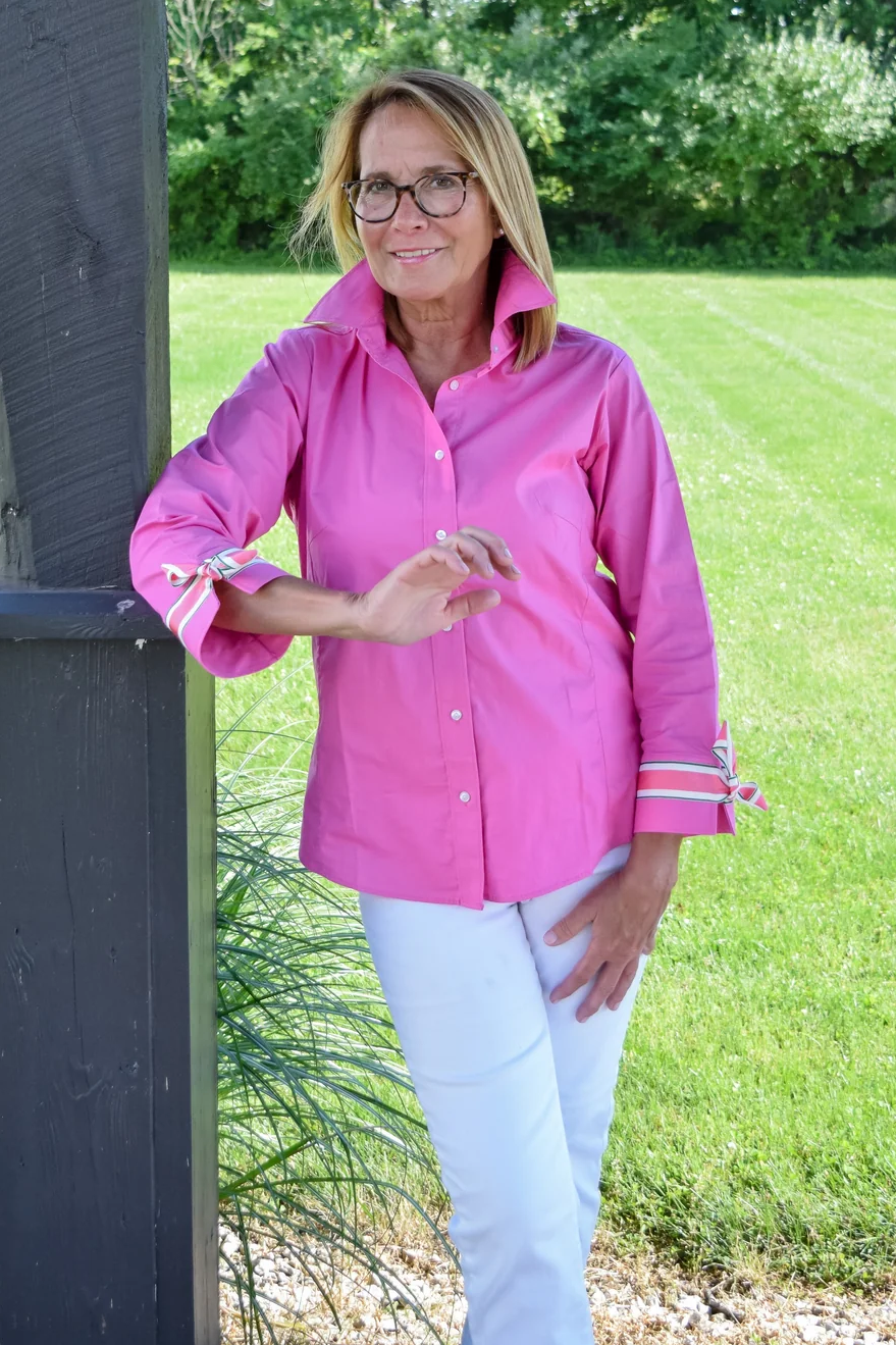Ann Shirt w/Ribbon Detail