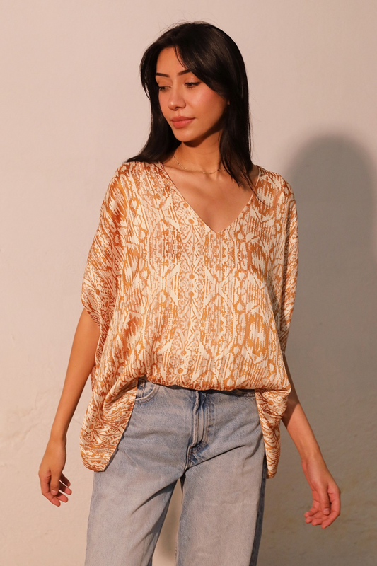 V-Neck Caftan Top