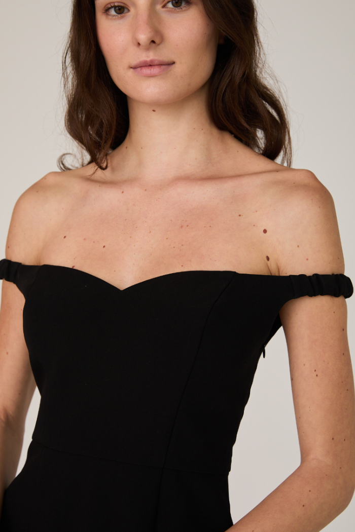 Azra Sweetheart Neck Minidress