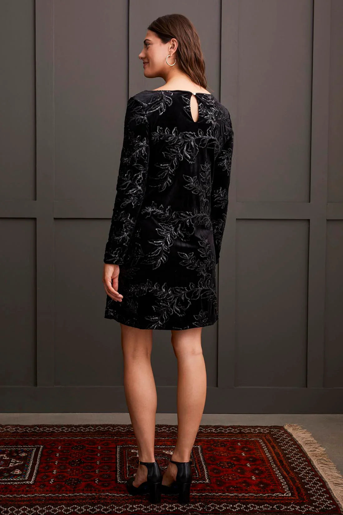 TRIBAL FEMME SPARKLE LINED VELVET DRESS