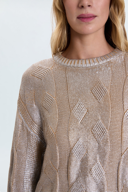 "Everly" Met Cable Sweater