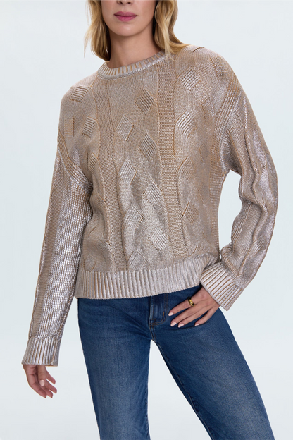 "Everly" Met Cable Sweater