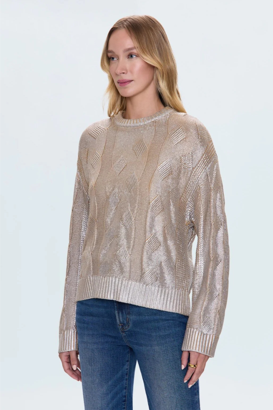 "Everly" Met Cable Sweater