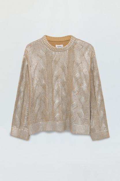 "Everly" Met Cable Sweater