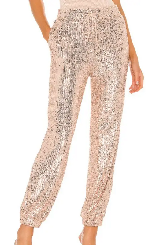 Sequin Jogger Pants