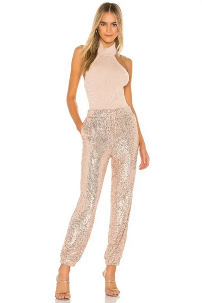 Sequin Jogger Pants