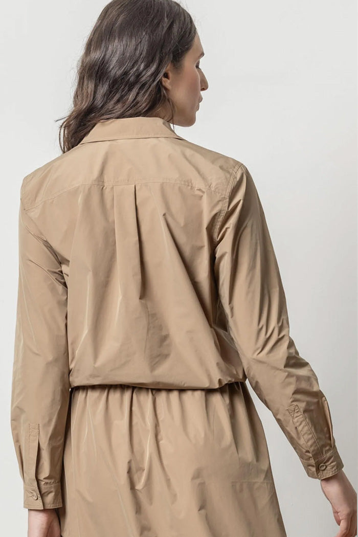 Nylon Drawstring Button Down