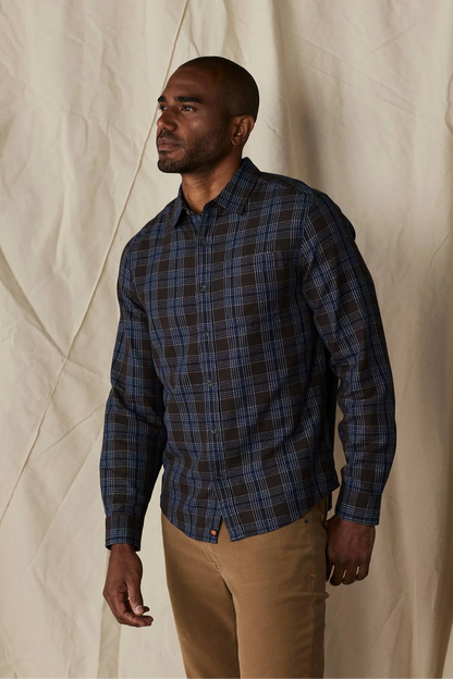 Nikko Button Up Shirt - Brown Plaid