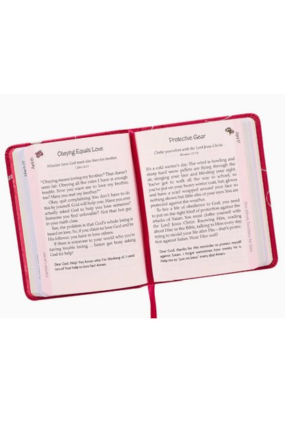 ONE-MINUTE DEVOTIONS FOR GIRLS FAUX LEATHER