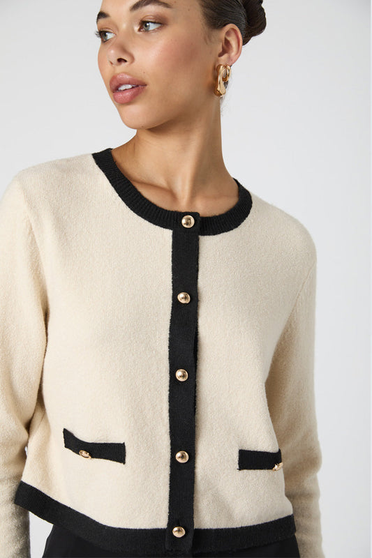 Vhari Contrast Cardigan