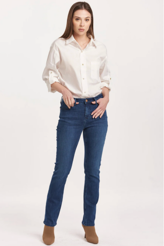 Blaire Violet Blue Straight Jeans