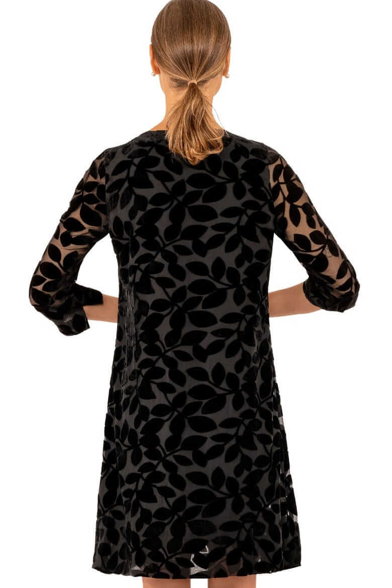Ursula Swing Dress - Luxe Leaf Velvet