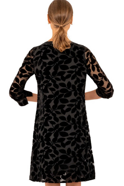 Ursula Swing Dress - Luxe Leaf Velvet