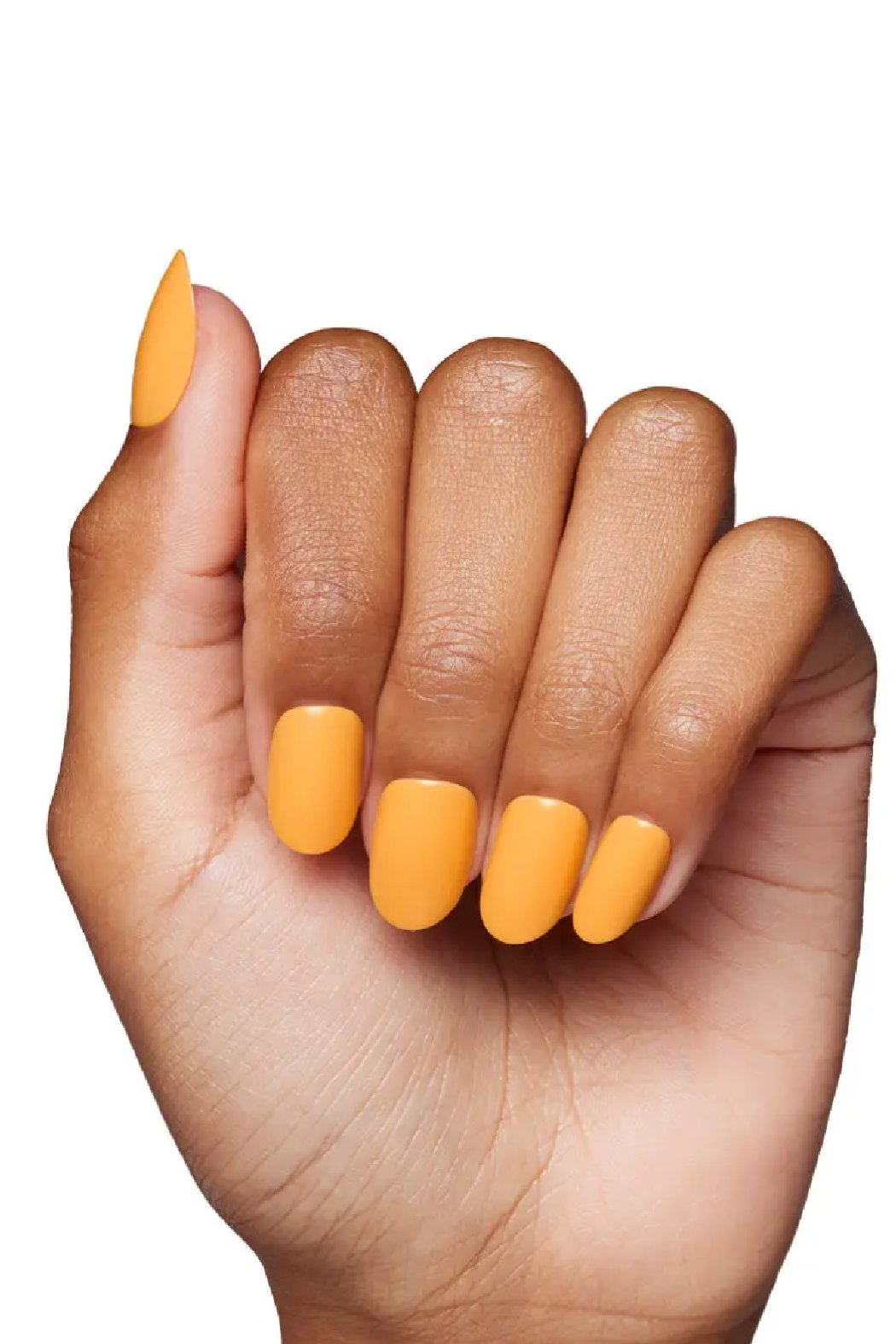 Sunset Orange Press-On Nails | Solid Nails | Short Round