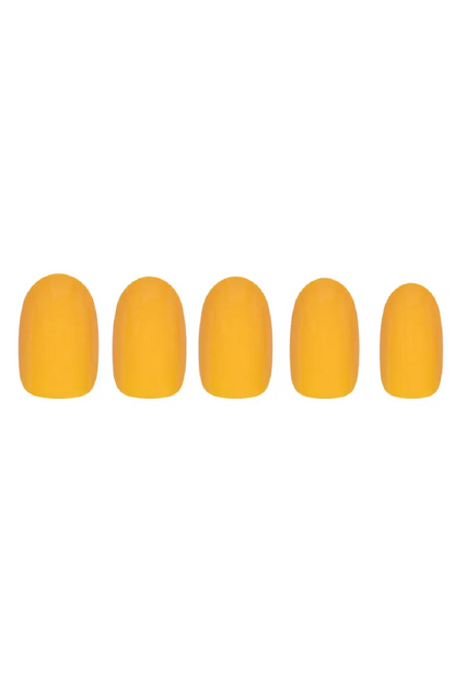 Sunset Orange Press-On Nails | Solid Nails | Short Round