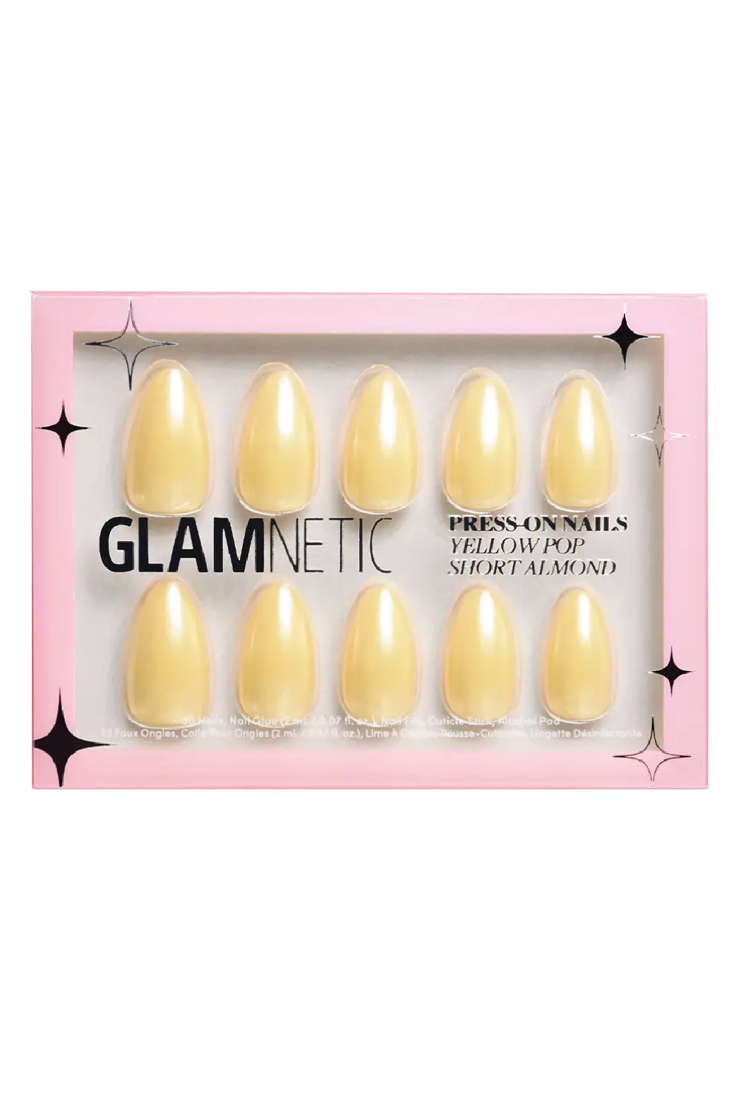 Yellow Pop Press-On Nail Solid Pastel Yellow Glaze Finish