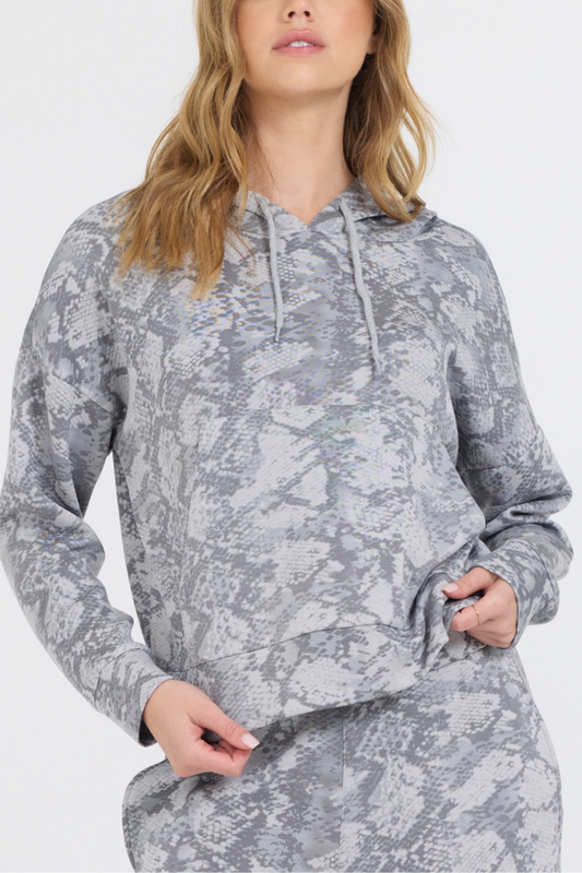 Snake Skin Fleece Hoodie