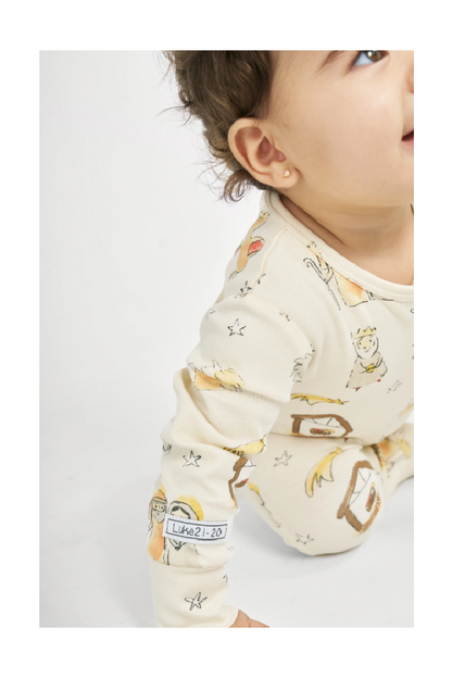 AWAY IN A MANGER CHRISTMAS FOOTLESS ONESIE