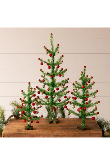 Vintage Christmas Trees with Ornaments "LARGE"