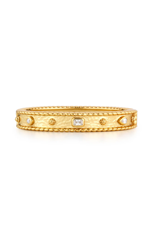 BERRY GEM HINGED BANGLE/CZ